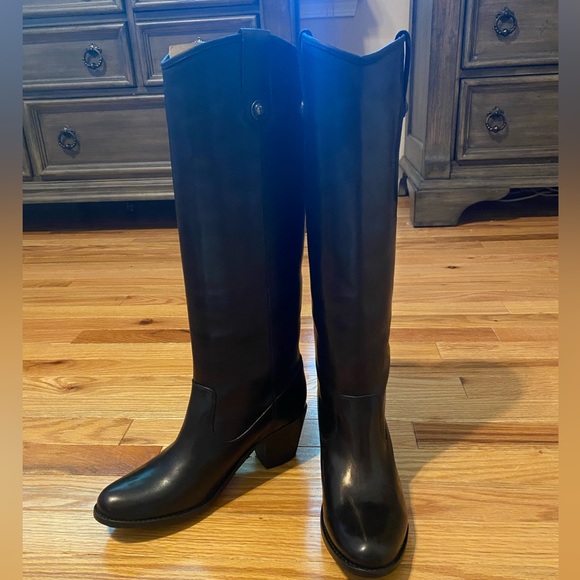 - Frye Black Leather Jackie Boots 8.5 NEW with Box - Picture 2 of 11